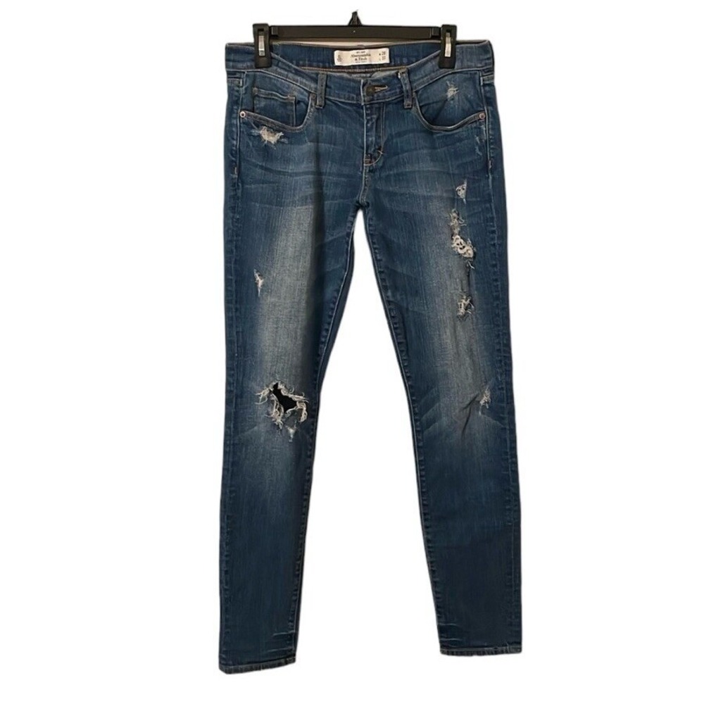 Abercrombie & Fitch Women's Brett Perfect Stretch Distressed Jeans Size 28